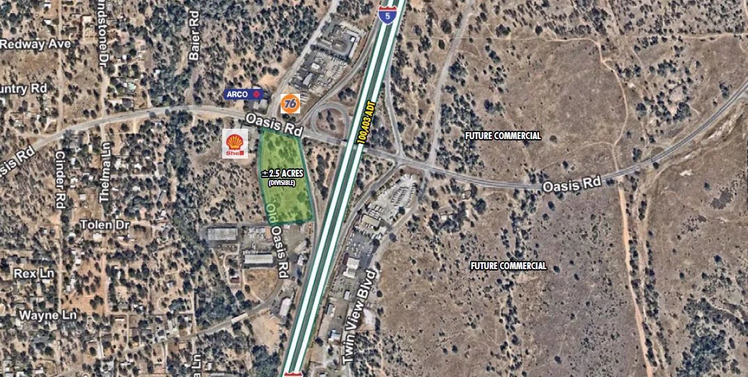 Highway Commercial Land along I-5 — Sale in Redding, CA, photo 1 of 1