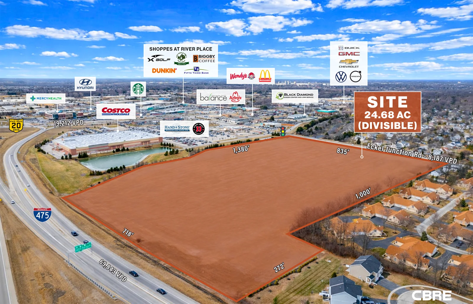 24.68 AC C-4 Zoned Development Site — Sale in Perrysburg, OH, photo 2 of 6