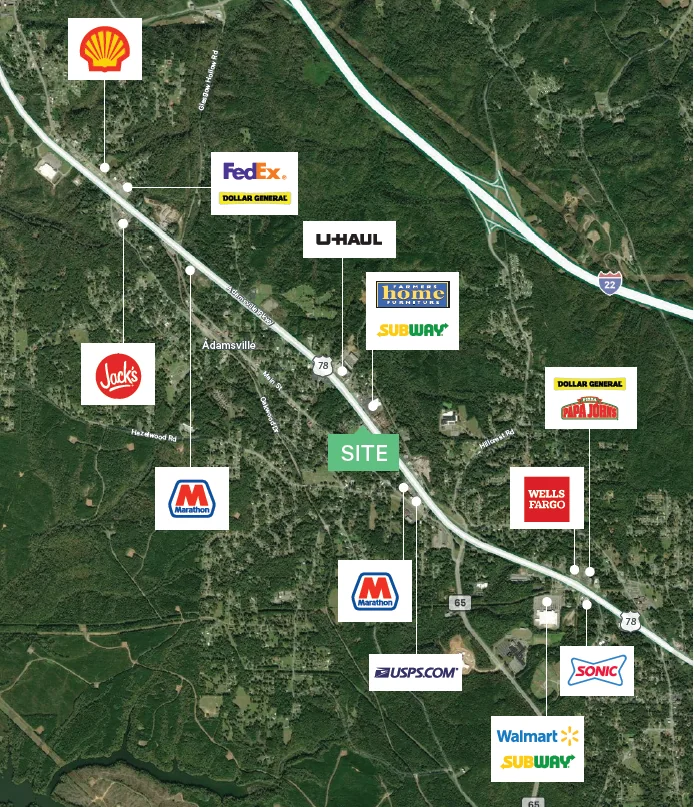 Retail in Adamsville, AL — Lease in Adamsville, AL, photo 5 of 5