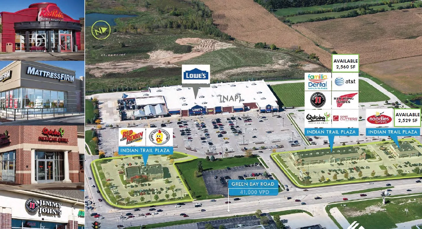 Indian Trail Plaza (Retail Spaces) — Lease in Kenosha, WI, photo 1 of 2